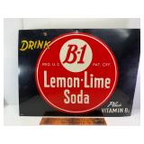 23' vintage B-1 soda tin advertising sign original