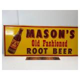 30' Vintage Mason's root beer tin sign