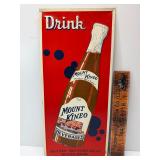 Vintage Mount Kineo bev tin sign embossed