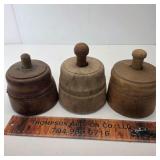 3 Wood Butter Molds