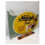 NuGrape soda aluminum flange sign