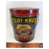 Antique Pilot Knob coffee can