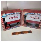 2 Toy Coke Dispensers in Box