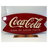 1996 fishtail coke sign metal