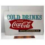 Fishtail coke tin sign 24.5'x15'