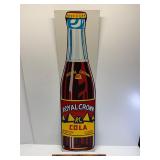 30' ROYAL CROWN COLA tin bottle sign