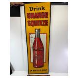 35.5' 1920-30's orange squeezer tin tacker