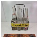 Metal 6 pack Pepsi w 3 Bottles