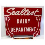 Vintage Sealtest dairy Masonite double sided sign