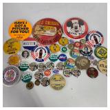 Vintage Buttons. Political & other