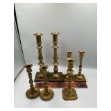 Brass candle holders