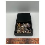 Box and assorted jewelry