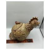 Pottery chicken cookie jar
