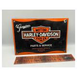 Enamel Harley Davidson sign