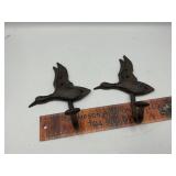 Cast iron duck coat hooks