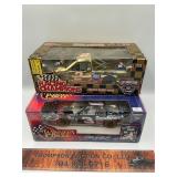 2 die cast race cars