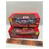 2 die cast race cars