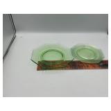 2 uranium glass plates