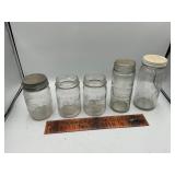 White House vinegar and Juno peanut butter jars
