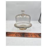 Sterling silver base covered dish