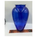 Blue glass vase