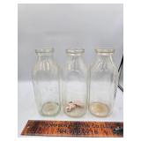 3 Clover Dairy bottles