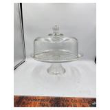 Glass cake plate