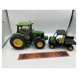 Plastic John Deere tractor and ATV