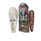 3 wood masks