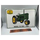 John Deere metal sign