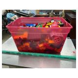 Tote with Legos and other