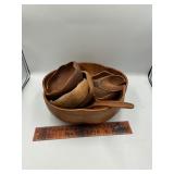 Wooden salad bowl