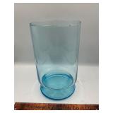 Blue glass vase