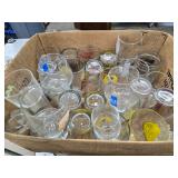 Large lot of liquor glasses
