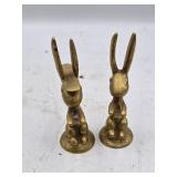 Vintage Bronze Hagenauer Rabbits