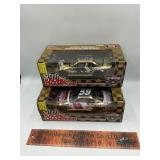 2 die cast race cars