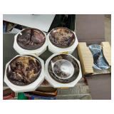 5 owl collectors plates