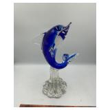 Art glass dolphin