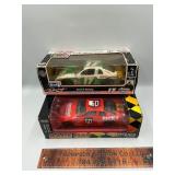2 die cast race cars