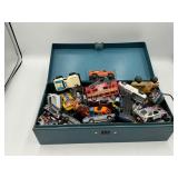 Metal box with die cast cars