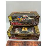 2 die cast race cars