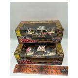 2 die cast race cars