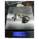 3 sterling silver pcs