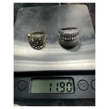 2 sterling silver rings