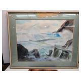 Art signed CA Hines 88
