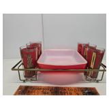 Mid century bar ware set