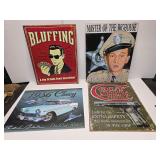 4 metal signs