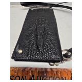 Leather alligator design wallet