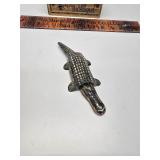 Tin alligator in a box