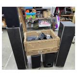 Speakers and tote full